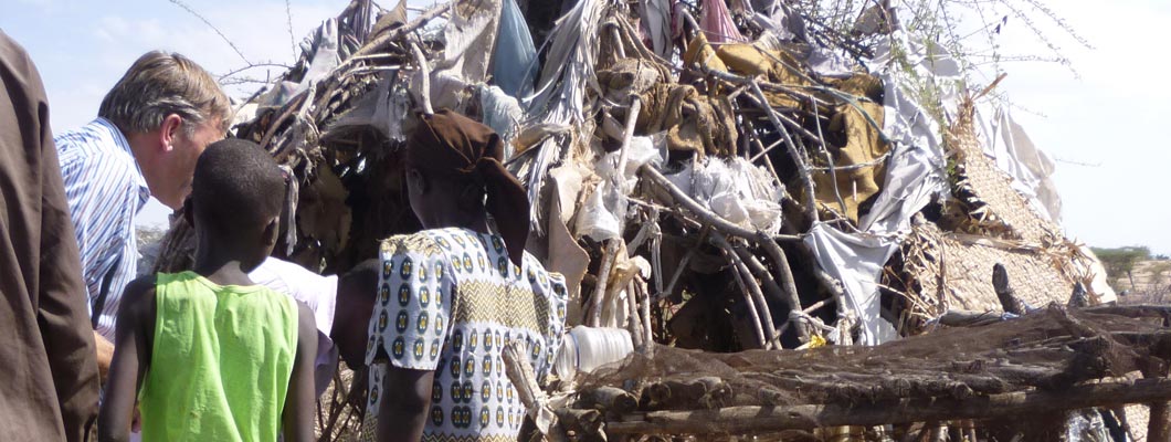 Bezoek aan een gezin in Turkana, Kenia